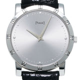 PIAGET ピアジェ ダンサー 94023 ボーイズ WG/革 腕時計 手巻き シルバー文字盤 Aランク 中古 銀蔵