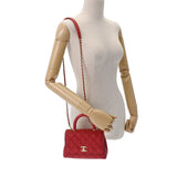 CHANEL シャネル マトラッセ トップハンドル XXS 2WAY 赤 AS2215 レディース キャビアスキン ハンドバッグ Aランク 中古 銀蔵