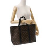 LOUIS VUITTON ルイヴィトン モノグラム マカサー ウィークエンド トート GM 2WAY ブラウン/黒 M45733 メンズ モノグラムキャンバス トートバッグ Aランク 中古 銀蔵