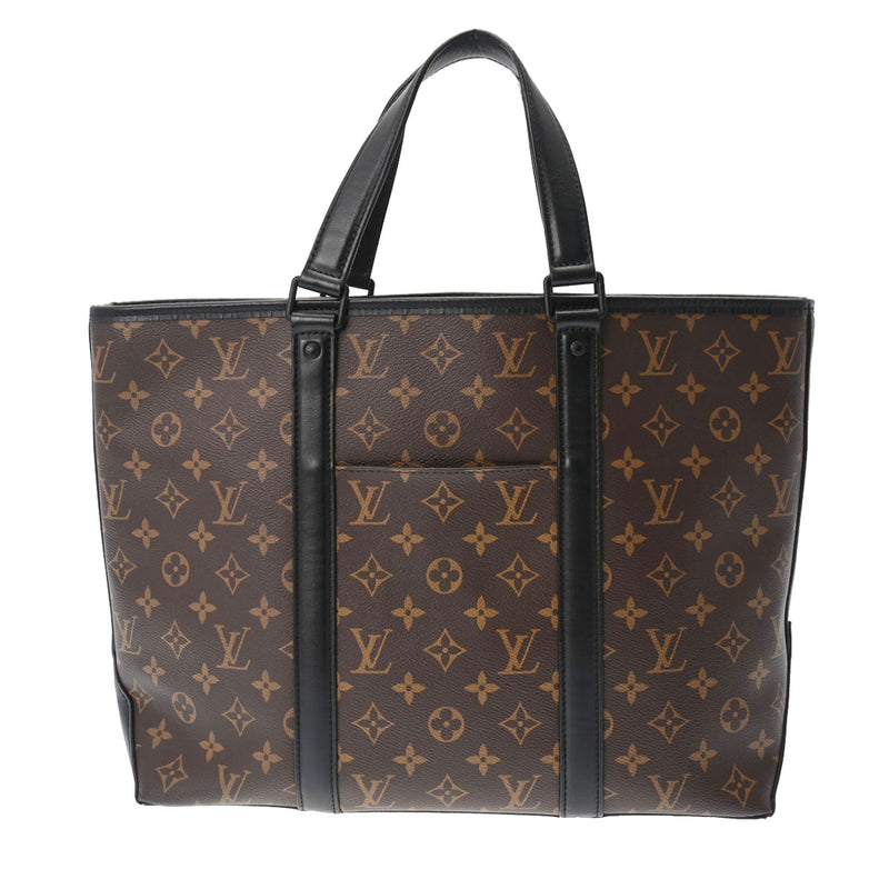 LOUIS VUITTON ルイヴィトン モノグラム マカサー ウィークエンド トート GM 2WAY ブラウン/黒 M45733 メンズ モノグラムキャンバス トートバッグ Aランク 中古 銀蔵