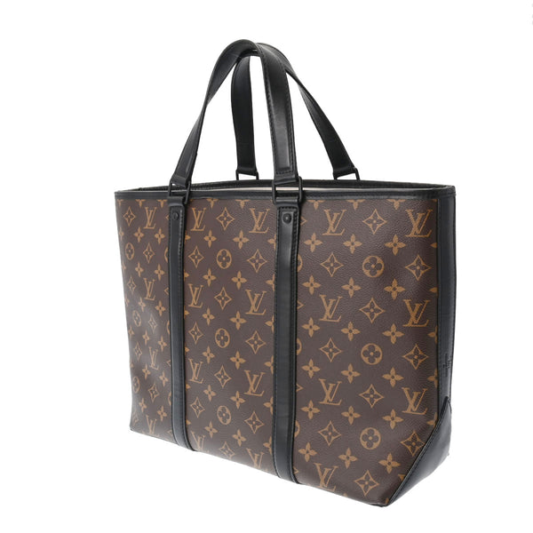 LOUIS VUITTON ルイヴィトン モノグラム マカサー ウィークエンド トート GM 2WAY ブラウン/黒 M45733 メンズ モノグラムキャンバス トートバッグ Aランク 中古 銀蔵