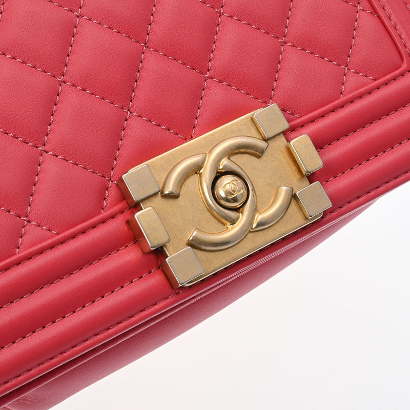 CHANEL シャネル ボーイシャネル 20 チェーンショルダー ピンク A67085 レディース カーフ ショルダーバッグ ABランク 中古 銀蔵