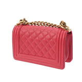 CHANEL シャネル ボーイシャネル 20 チェーンショルダー ピンク A67085 レディース カーフ ショルダーバッグ ABランク 中古 銀蔵