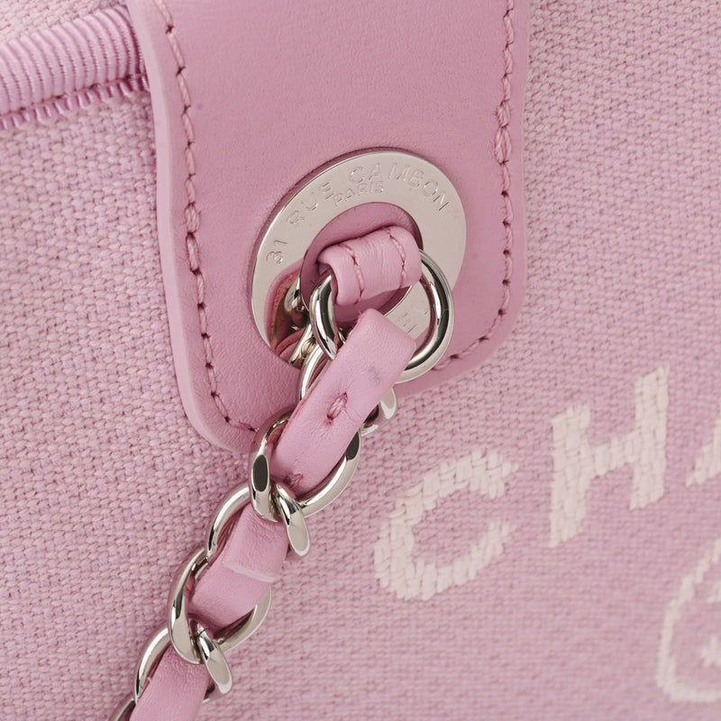 CHANEL シャネル ドーヴィル ボーリングバッグ 2WAY ピンク シルバー金具 A92749 レディース キャンバス ハンドバッグ 未使用 銀蔵