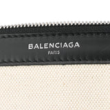 BALENCIAGA バレンシアガ ネイビーカバス M ナチュラル/黒 339936 レディース キャンバス レザー ハンドバッグ Aランク 中古 銀蔵