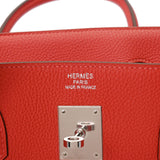 HERMES エルメス バーキン 40 ルージュピヴォワンヌ □R刻印(2014年頃) ユニセックス トゴ ハンドバッグ ABランク 中古 銀蔵