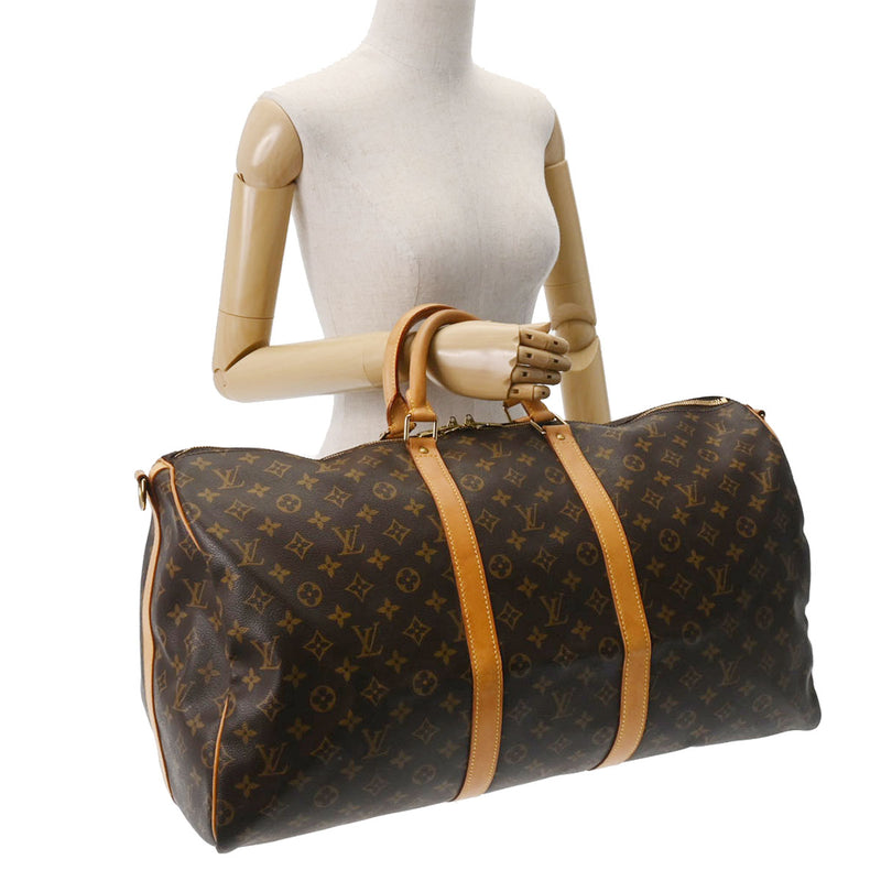 LOUIS VUITTON ルイヴィトン モノグラム キーポル バンドリエール 55 ブラウン M41414 レディース モノグラムキャンバス ボストンバッグ ABランク 中古 銀蔵