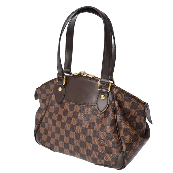 LOUIS VUITTON ルイヴィトン ダミエ ヴェローナ PM ブラウン N41117 レディース ダミエキャンバス ハンドバッグ Aランク 中古 銀蔵