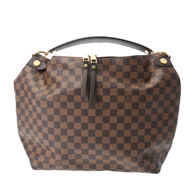 LOUIS VUITTON ルイヴィトン ダミエ ドゥオモホーボー ブラウン N41861 レディース ダミエキャンバス セミショルダーバッグ Aランク 中古 銀蔵