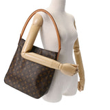 LOUIS VUITTON ルイヴィトン モノグラム ルーピング GM ブラウン M51145 レディース モノグラムキャンバス ワンショルダーバッグ Bランク 中古 銀蔵