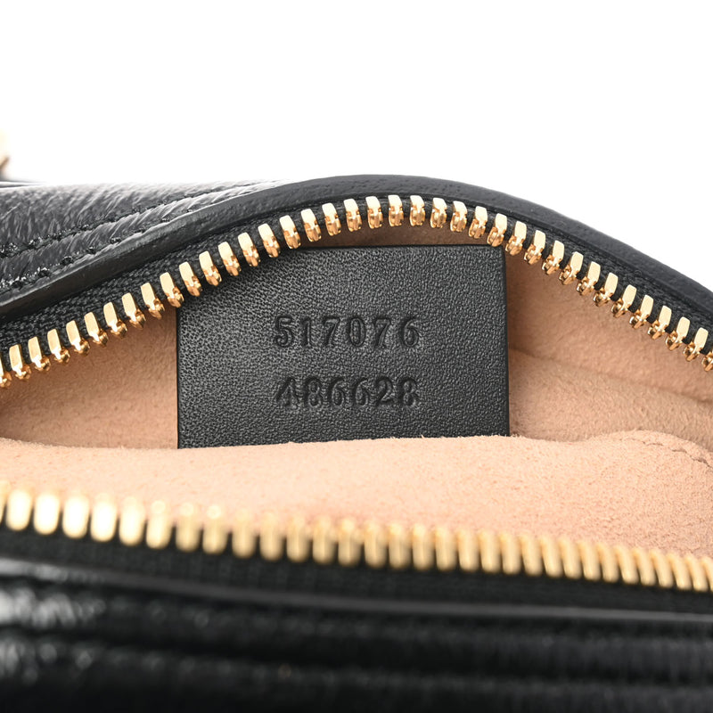 GUCCI グッチ ウエストポーチ オフディア 黒/赤 ゴールド金具 517076 レディース パテントレザー スエード ボディバッグ ABランク 中古 銀蔵