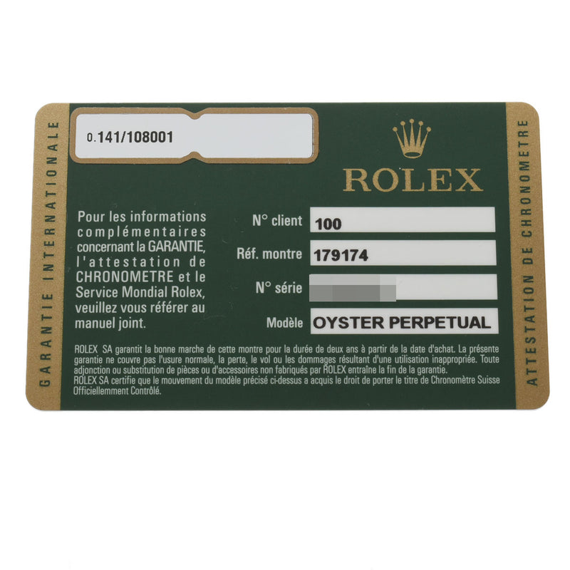 ROLEX ロレックス デイトジャスト 10Pダイヤ 179174G レディース SS/WG 腕時計 自動巻き 黒文字盤 Aランク 中古 銀蔵
