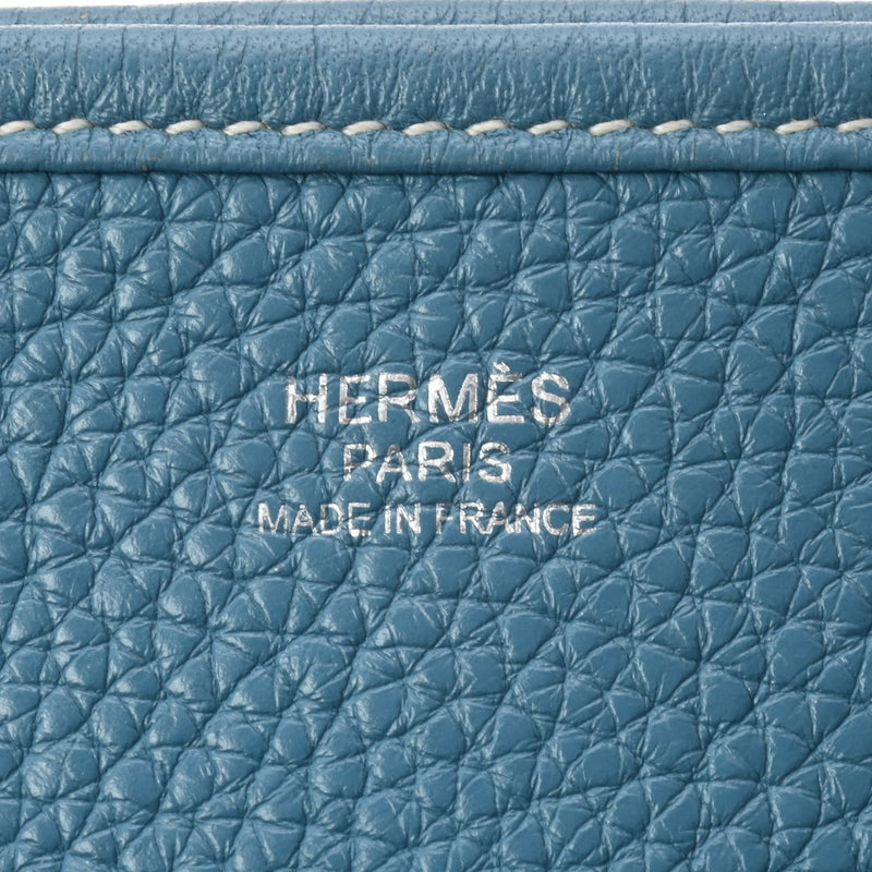 HERMES エルメス エヴリン3 GM ブルージーン パラシウム金具 X刻印(2016年頃) ユニセックス トリヨンクレマンス ショルダーバッグ Bランク 中古 銀蔵