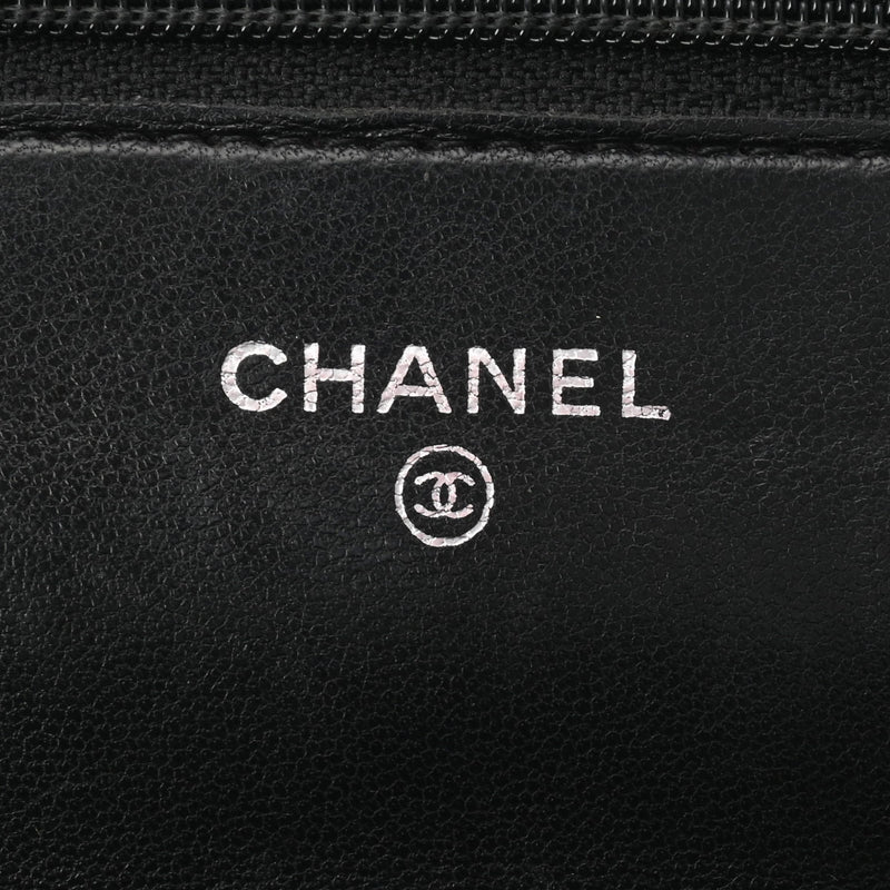 CHANEL シャネル マトラッセ チェーンウォレット 黒 シルバー金具 A33814 レディース ラムスキン チェーンウォレット Bランク 中古 銀蔵