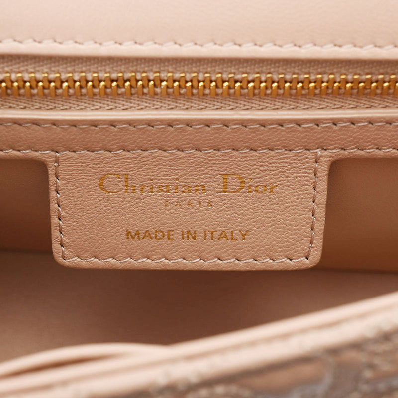 CHRISTIAN DIOR クリスチャンディオール KARO チェーンショルダー ピンク レディース ラムスキン ショルダーバッグ Aランク 中古 銀蔵