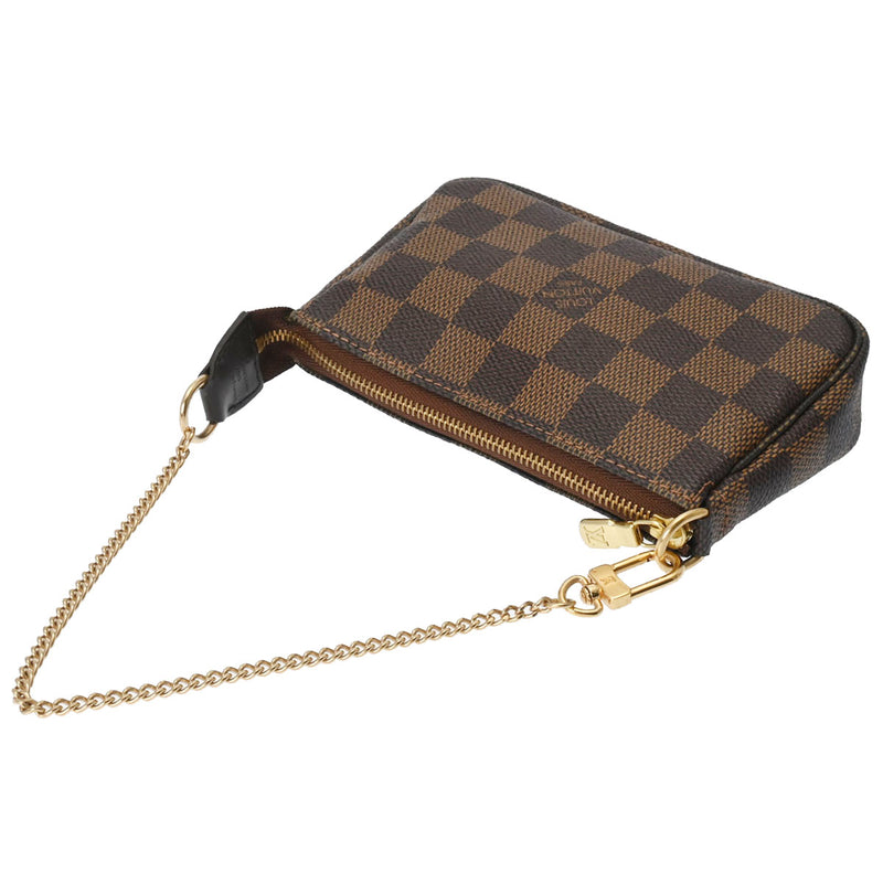 LOUIS VUITTON ルイヴィトン ダミエ ミニアクセサリーポーチ ブラウン N58009 レディース ダミエキャンバス アクセサリーポーチ Aランク 中古 銀蔵