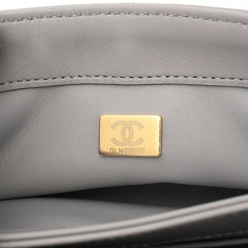 CHANEL シャネル メティエダールコレクション ミニチェーンショルダー 2WAY グレー ゴールド金具 AS3367 レディース ラムスキン ショルダーバッグ 未使用 銀蔵