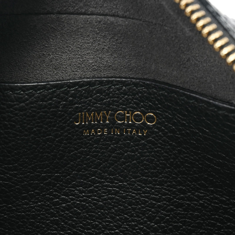 JIMMY CHOO ジミーチュウ バレンヌ カメラバッグ 黒 レディース レザー ショルダーバッグ Aランク 中古 銀蔵