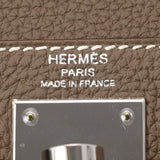 HERMES エルメス ケリー 28 エトゥープ パラジウム金具 □R刻印(2014年頃) レディース トゴ 2WAYバッグ 新同 中古 銀蔵