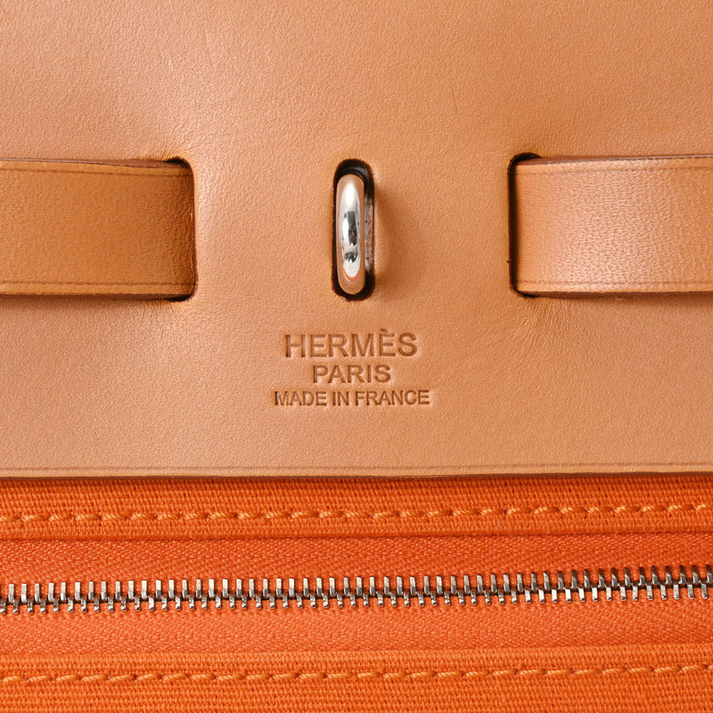 HERMES エルメス エールバッグ ジップ PM パラジウム金具 □M刻印(2009年頃) レディース トワルオフィシエ 2WAYバッグ ABランク 中古 銀蔵