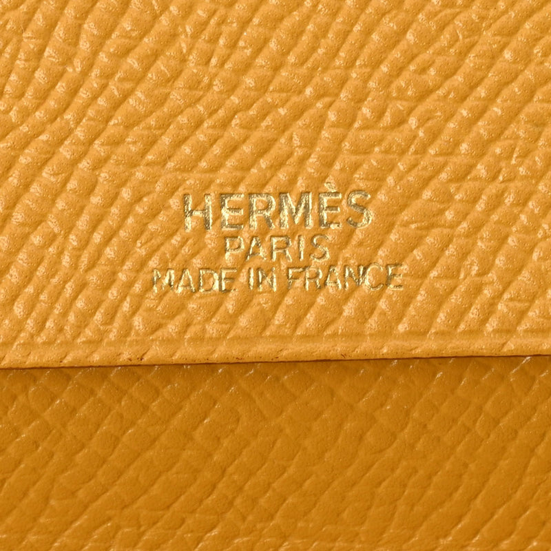 HERMES エルメス アジェンダヴィジョン ジョーヌ パラジウム金具 □C刻印(1999年頃) ユニセックス クシュベル 手帳カバー ABランク 中古 銀蔵