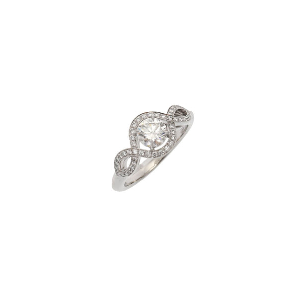 HARRY WINSTON ハリーウィンストン リリークラスター エンゲージ ダイヤ0.54ct F-VS2-EX #49 - 9号 レディース Pt950プラチナ リング・指輪 Aランク 中古 銀蔵