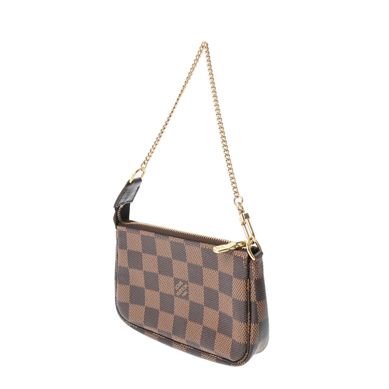 LOUIS VUITTON ルイヴィトン ダミエ ミニ ポシェット アクセソワール T&B ブラウン N58011 レディース ダミエキャンバス アクセサリーポーチ ABランク 中古 銀蔵