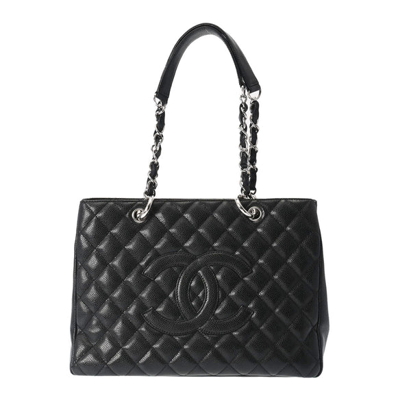 CHANEL シャネル GST グランドショッピングトート 黒 A50995 レディース キャビアスキン トートバッグ Aランク 中古 銀蔵