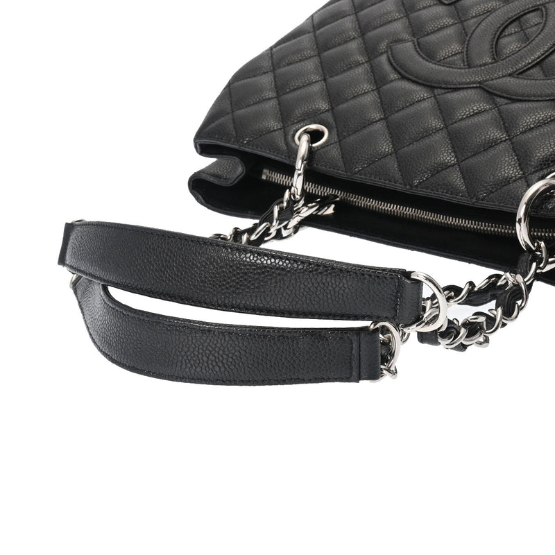 CHANEL シャネル GST グランドショッピングトート 黒 A50995 レディース キャビアスキン トートバッグ Aランク 中古 銀蔵