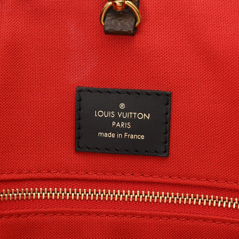 LOUIS VUITTON ルイヴィトン モノグラムジャイアント オンザゴー GM 2WAYトート ブラウン M44576 ユニセックス モノグラムリバースキャンバス ハンドバッグ Aランク 中古 銀蔵