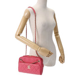 CHANEL シャネル チェーンショルダー ピンク レディース キャビアスキン ショルダーバッグ Aランク 中古 銀蔵