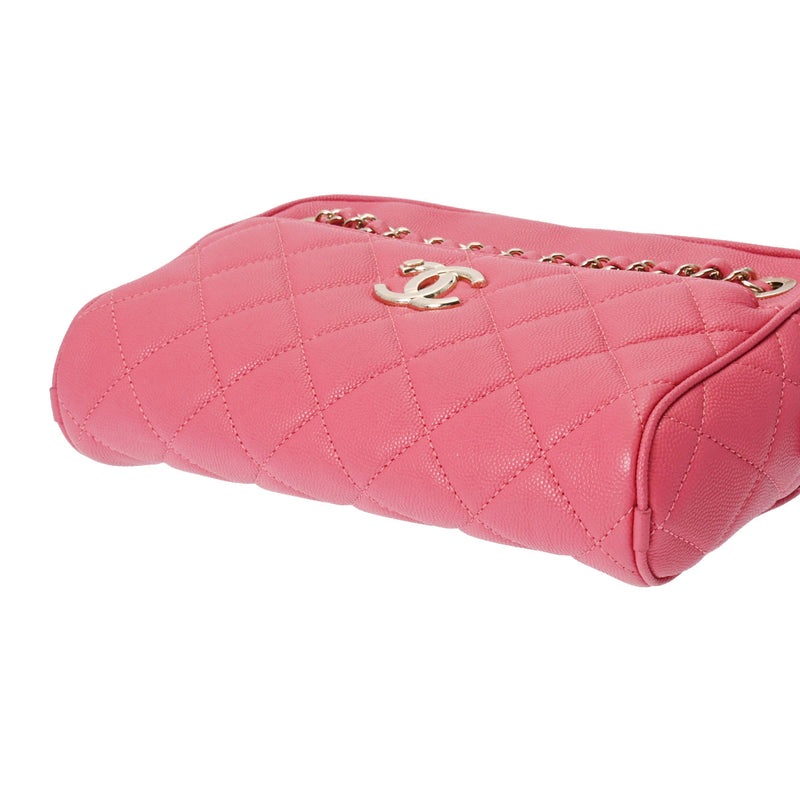 シャネルチェーンショルダー ピンク レディース キャビアスキン