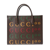 GUCCI グッチ 2WAYトート 100周年記念モデル 茶 680956 レディース レザー ハンドバッグ Aランク 中古 銀蔵