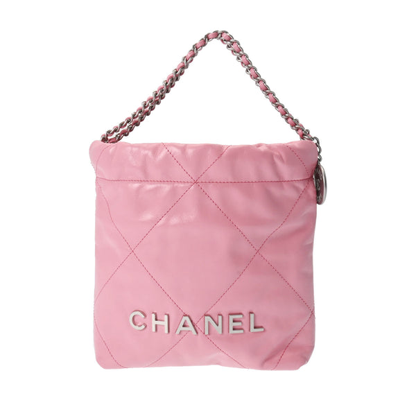 CHANEL シャネル シャネル22 ホーボーバッグ ピンク AS3980 レディース シャイニーカーフ 2WAYバッグ 未使用 銀蔵