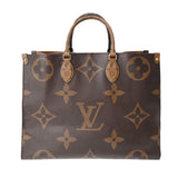 LOUIS VUITTON ルイヴィトン モノグラムジャイアント リバース オンザゴー GM 2WAYトート ブラウン M45320 レディース モノグラムキャンバス ハンドバッグ Bランク 中古 銀蔵