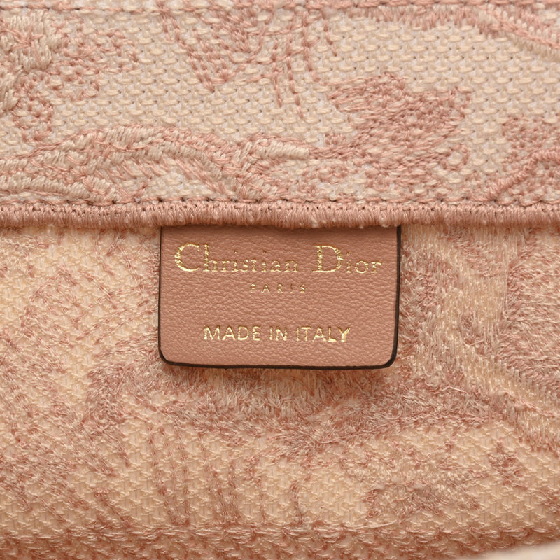 CHRISTIAN DIOR クリスチャンディオール ブックトート ミディアム ピンク レディース ジャガード ハンドバッグ ABランク 中古 銀蔵