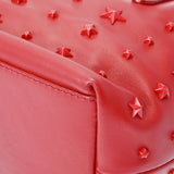 JIMMY CHOO ジミーチュウ ミニサラ スタースタッズ 2WAY 赤 レディース レザー ハンドバッグ ABランク 中古 銀蔵