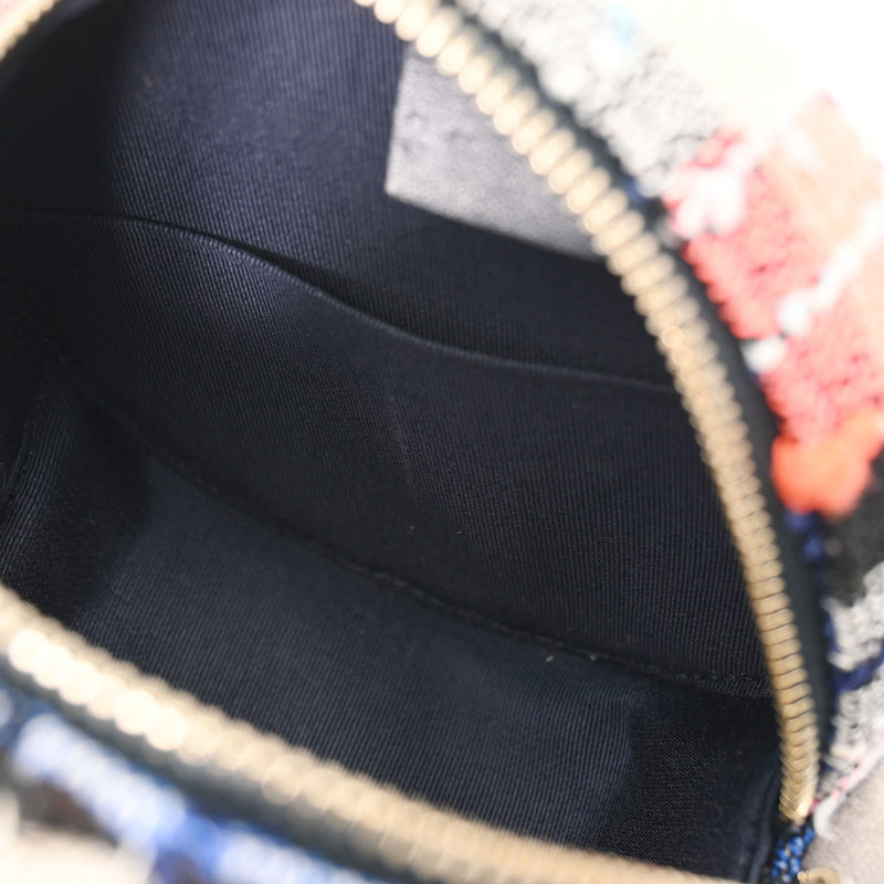 CHANEL シャネル マトラッセ ミニクラシック チェーンショルダー マルチカラー AP0245 ユニセックス ツイード ショルダーバッグ Aランク 中古 銀蔵