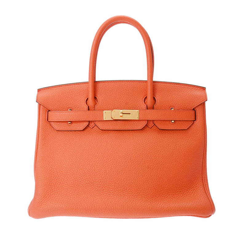 HERMES エルメス バーキン 30 オレンジポピー T刻印(2015年頃) レディース トリヨンクレマンス ハンドバッグ Aランク 中古 銀蔵