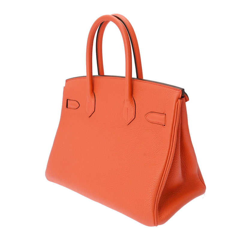 HERMES エルメス バーキン 30 オレンジポピー T刻印(2015年頃) レディース トリヨンクレマンス ハンドバッグ Aランク 中古 銀蔵