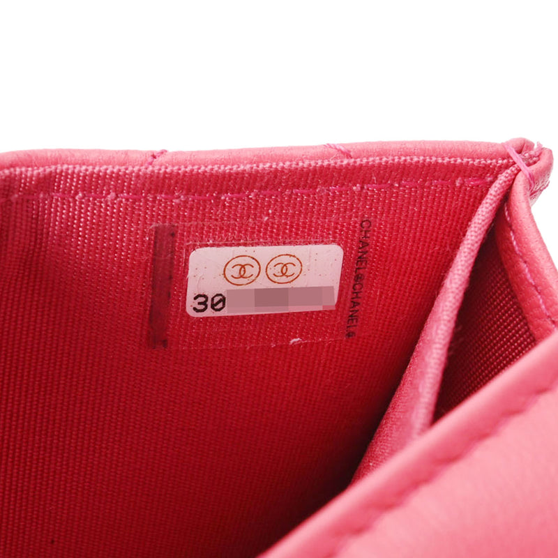 CHANEL シャネル シャネル19 フラップコインパース ピンク AP1787 レディース ラムスキン コインケース Aランク 中古 銀蔵
