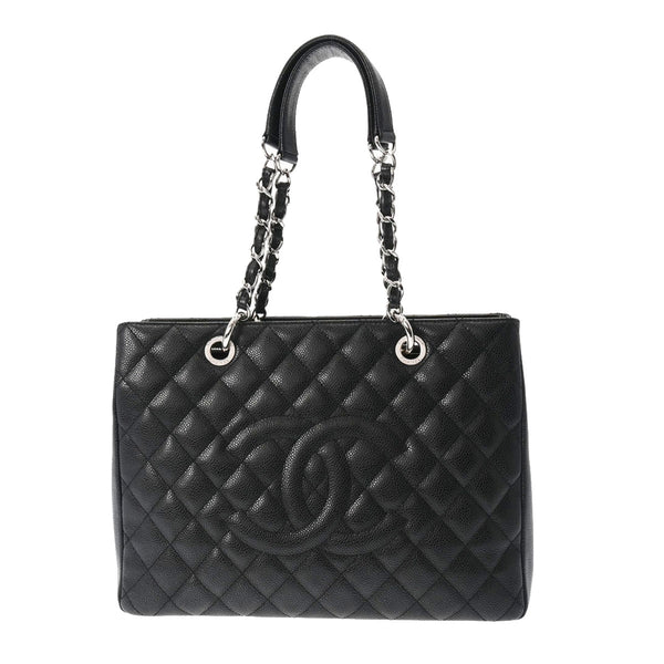 CHANEL シャネル GST グランドショッピングトート 黒 A50995 レディース キャビアスキン トートバッグ Aランク 中古 銀蔵