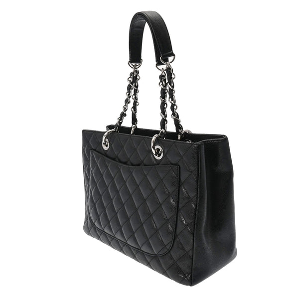 CHANEL シャネル GST グランドショッピングトート 黒 A50995 レディース キャビアスキン トートバッグ Aランク 中古 銀蔵