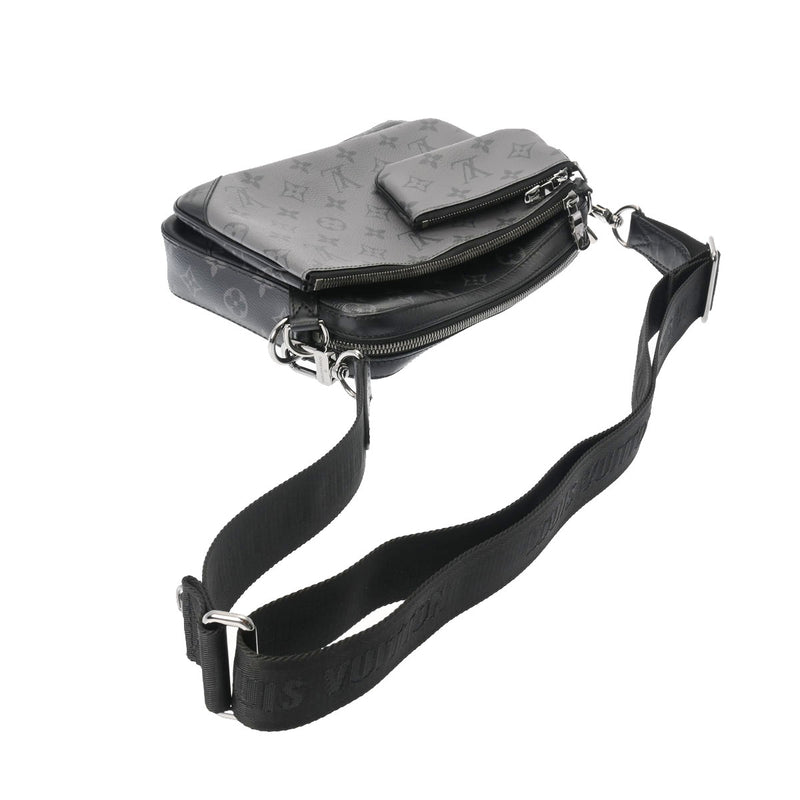 LOUIS VUITTON ルイヴィトン モノグラムエクリプス トリオメッセンジャー 黒 M69443 メンズ モノグラムキャンバス ショルダーバッグ Aランク 中古 銀蔵