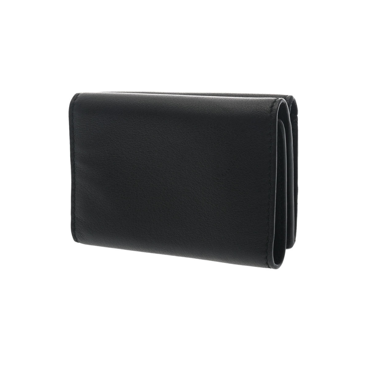 バレンシアガペーパー ミニ ウォレット 黒 ユニセックス カーフ 三