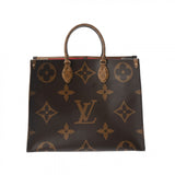 LOUIS VUITTON ルイヴィトン モノグラムジャイアント オンザゴー GM  ブラウン M44576 ユニセックス モノグラムキャンバス 2WAYバッグ Aランク 中古 銀蔵