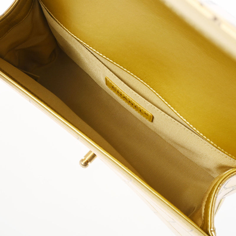 CHANEL シャネル ボーイシャネル チェーンショルダー 25cm グラフィティ ゴールド ゴールド金具 - レディース 型押しレザー ショルダーバッグ Aランク 中古 銀蔵