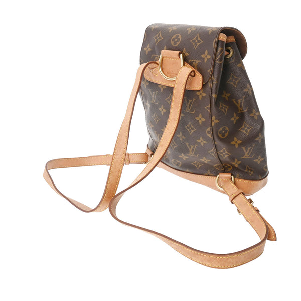 LOUIS VUITTON ルイヴィトン モノグラム モンスリ MM ブラウン M51136 レディース モノグラムキャンバス リュック・デイパック Bランク 中古 銀蔵