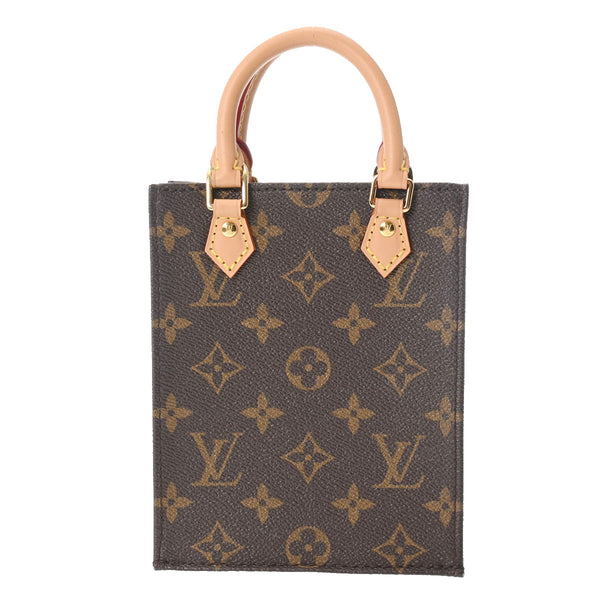 LOUIS VUITTON ルイヴィトン モノグラム プティット サックプラ ブラウン M81295 レディース モノグラムキャンバス ハンドバッグ ABランク 中古 銀蔵