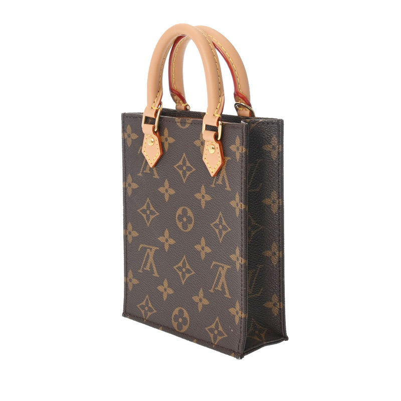 LOUIS VUITTON ルイヴィトン モノグラム プティット サックプラ ブラウン M81295 レディース モノグラムキャンバス ハンドバッグ ABランク 中古 銀蔵